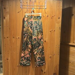 FARM RIO velour floral folhagem fabula pants